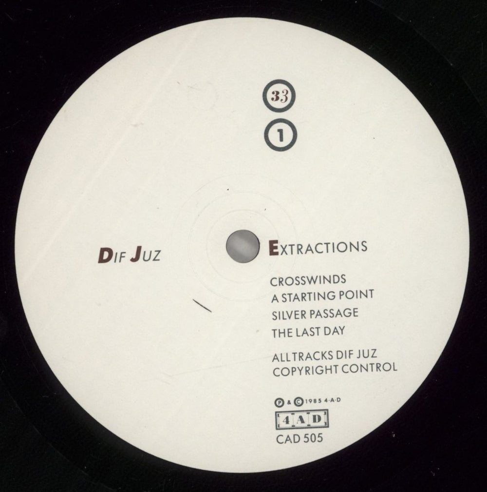 Dif Juz Extractions - VG UK vinyl LP album (LP record) JUZLPEX877050
