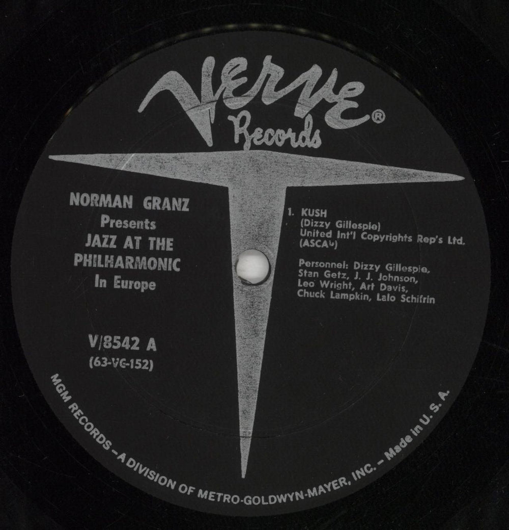 Dizzy Gillespie Jazz At The Philharmonic In Europe US vinyl LP album (LP record) DB5LPJA849328