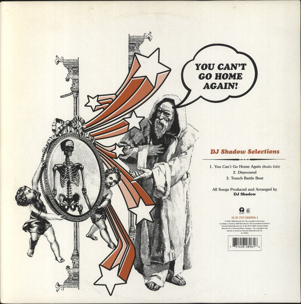 DJ Shadow You Can't Go Home Again UK 12" vinyl single (12 inch record / Maxi-single) 12IS797