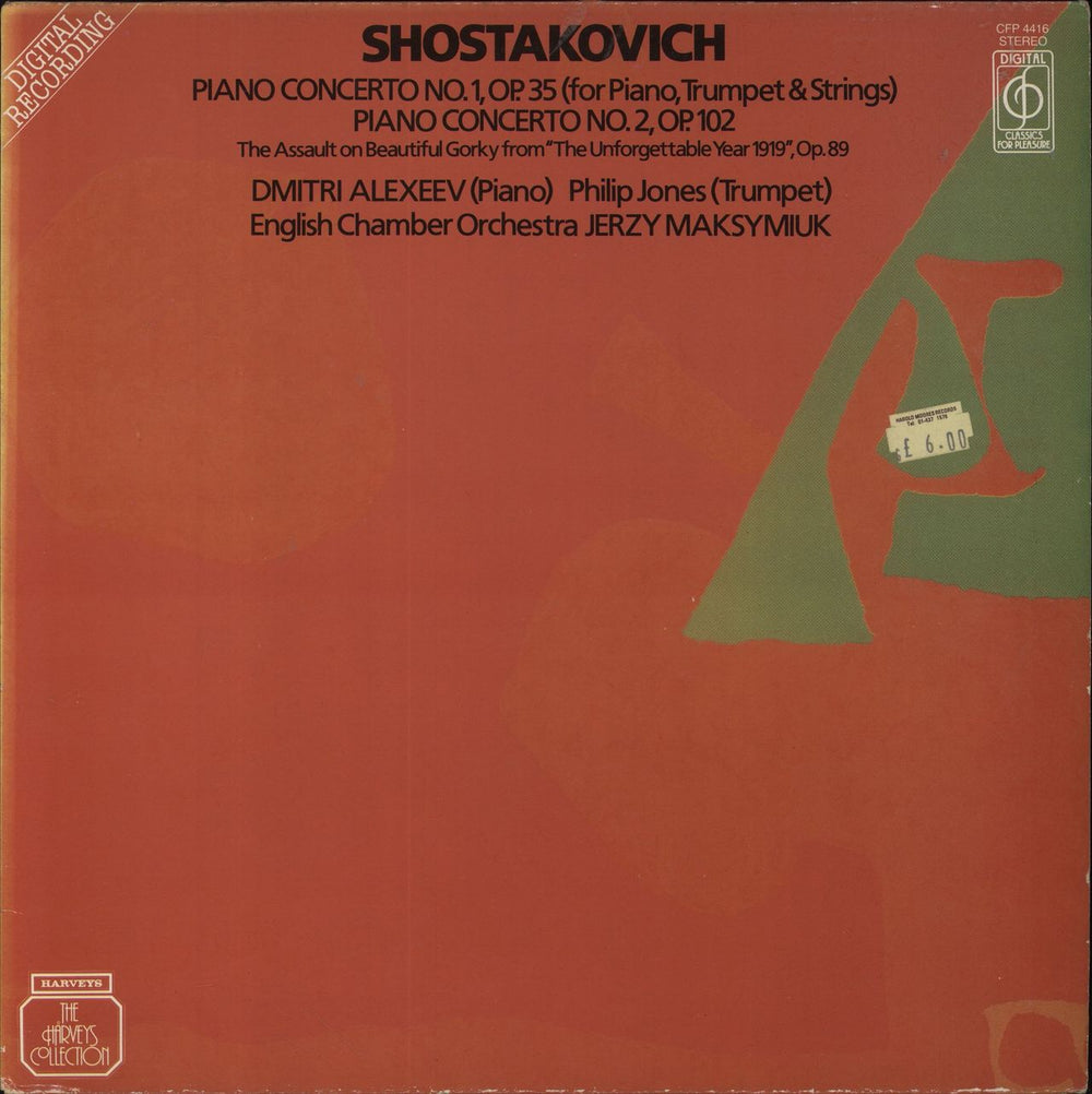 Dmitri Shostakovich Piano Concerto No.1, Op.35 (For Piano, Trumpet & Strings) / Piano Concerto No.2, Op.102 / The Assaul UK vinyl LP album (LP record) CFP4144161