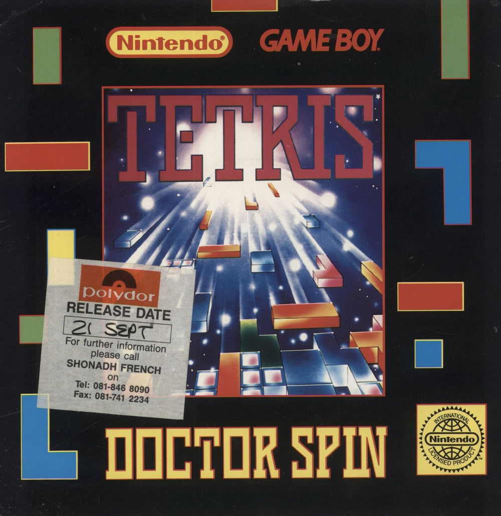 Doctor Spin Tetris UK Promo 7" vinyl single (7 inch record / 45) CRPT4