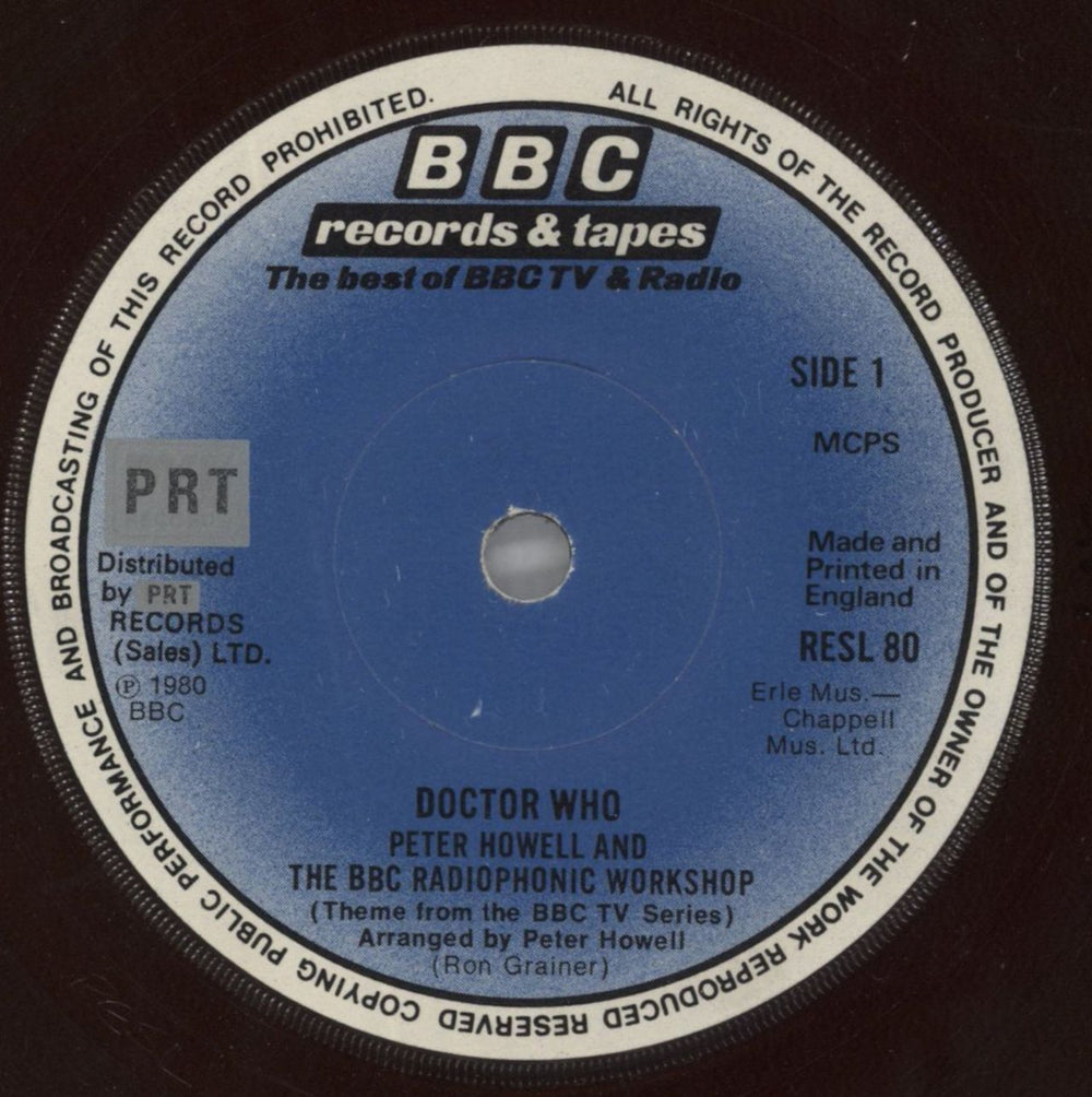 Doctor Who Theme From The BBC TV Series - Tom Baker Sleeve - VG Sleeve UK 7" vinyl single (7 inch record / 45) DRW07TH850212