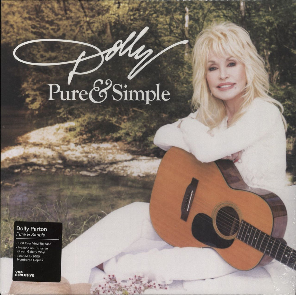 Dolly Parton Pure & Simple - Green Galaxy Vinyl - Sealed US vinyl LP album (LP record) VMP-163