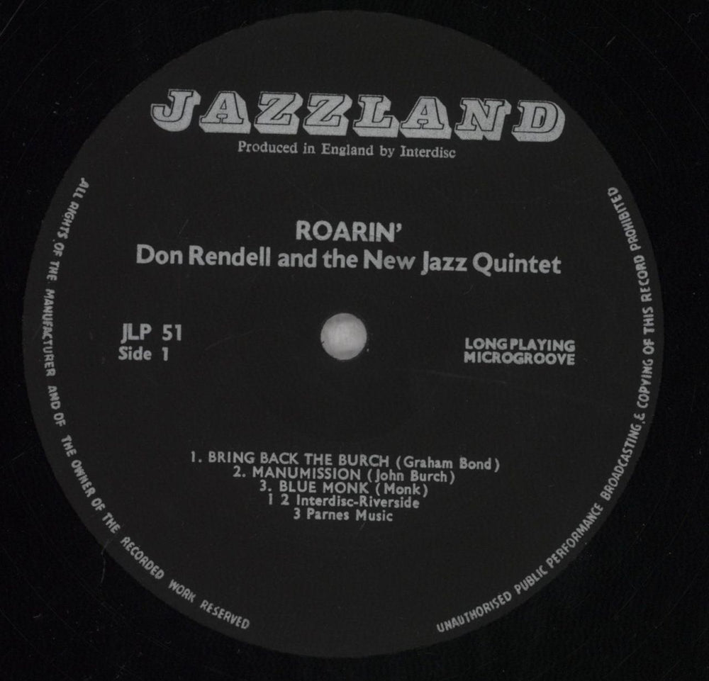 Don Rendell Roarin' - EX UK vinyl LP album (LP record) D2XLPRO838494