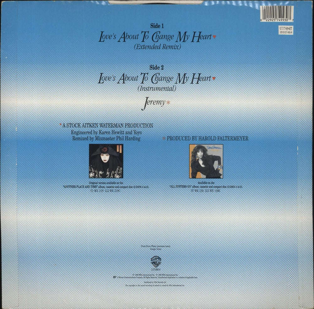 Donna Summer Love's About To Change UK 12" vinyl single (12 inch record / Maxi-single) 022925749307
