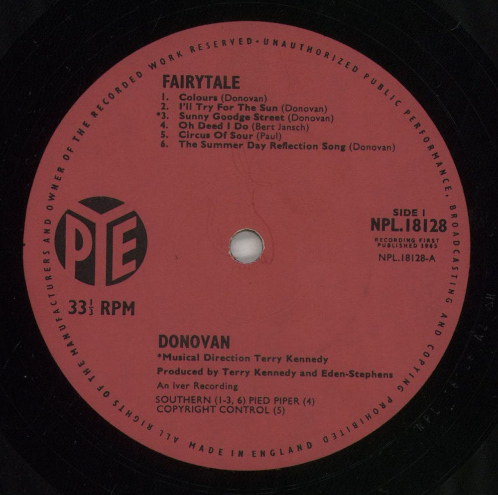 Donovan Fairytale - VG UK vinyl LP album (LP record) DOVLPFA854723