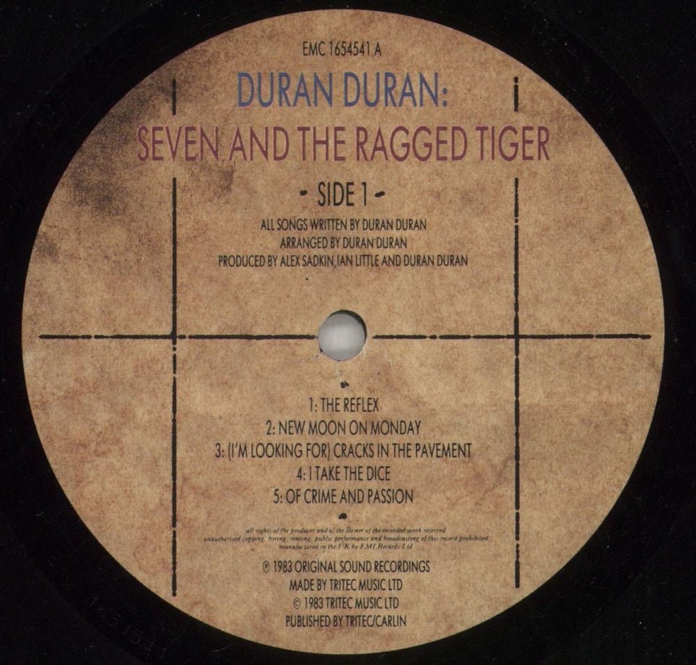 Duran Duran Seven And The Ragged Tiger - VG UK vinyl LP album (LP record) DDNLPSE868739