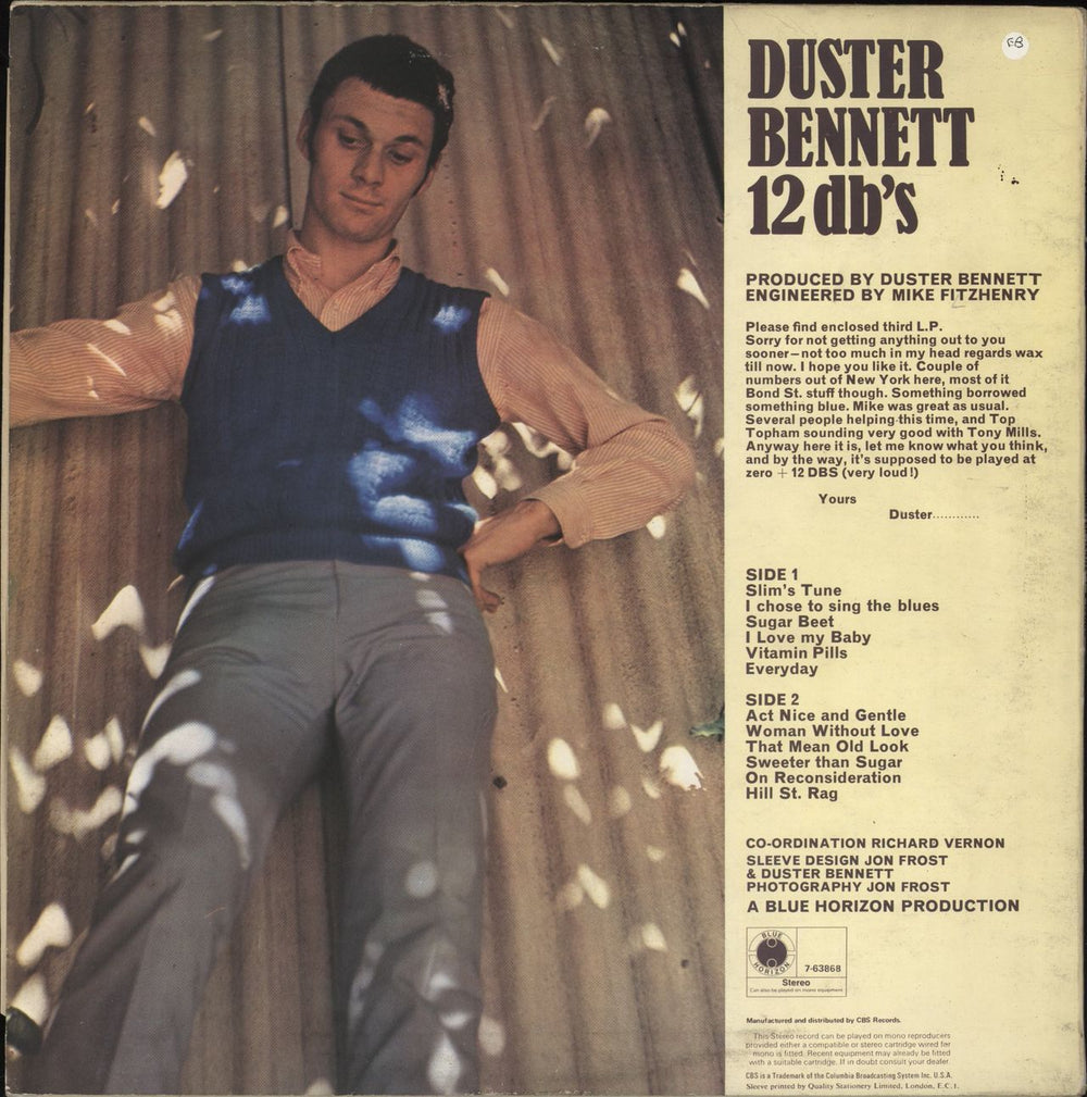 Duster Bennett 12db's UK vinyl LP album (LP record)
