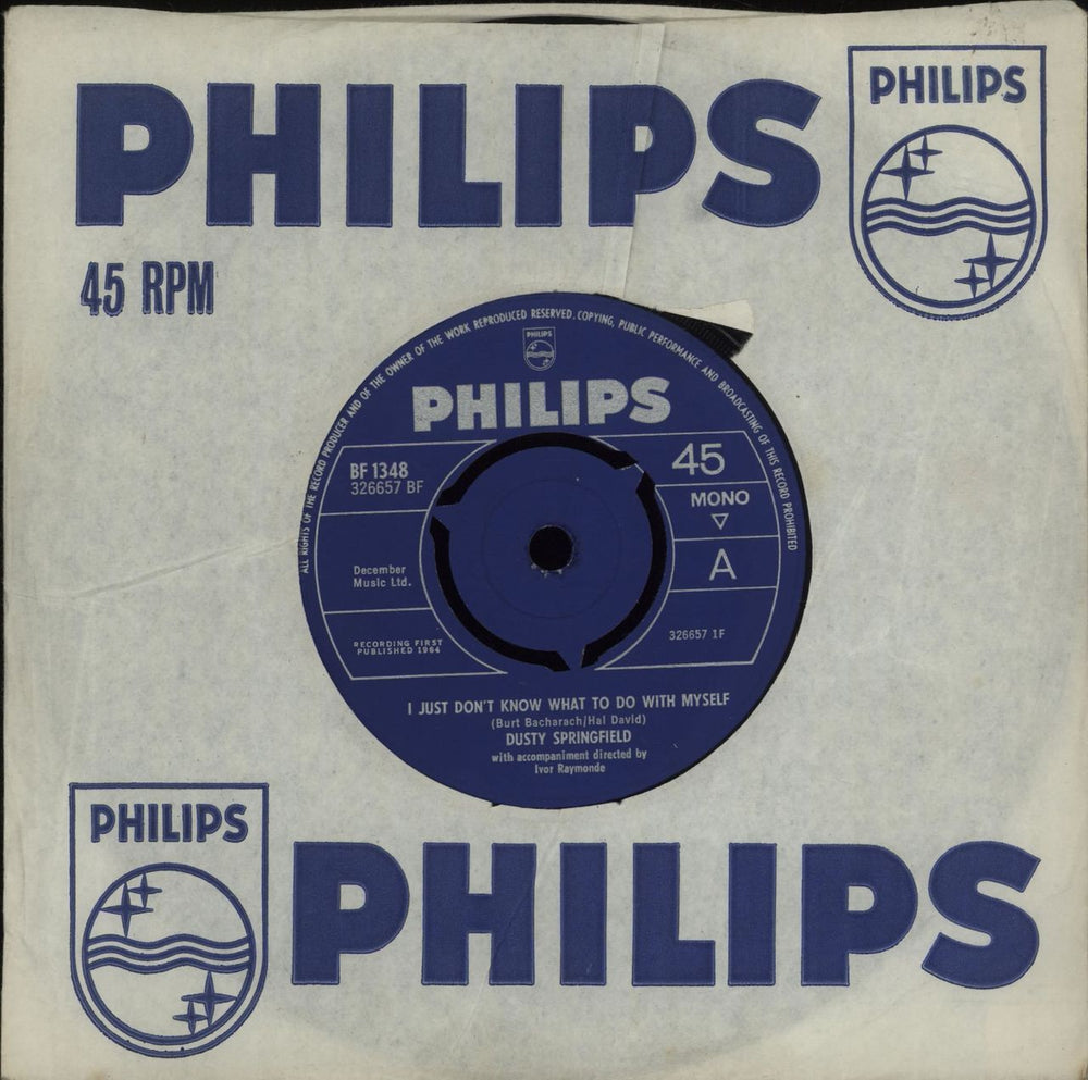 Dusty Springfield I Just Don't Know What - 3pr UK 7" vinyl single (7 inch record / 45) BF1348