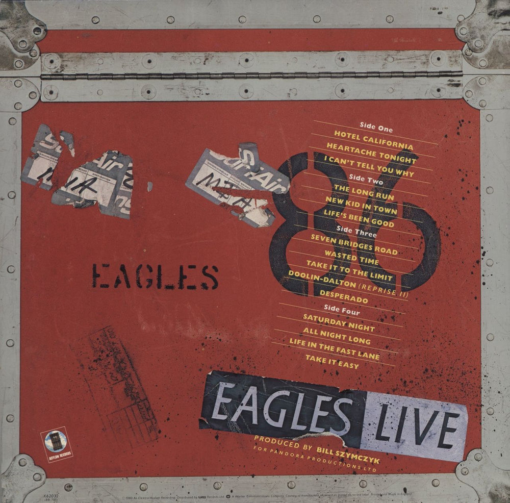 Eagles Eagles Live + Poster UK 2-LP vinyl record set (Double LP Album)