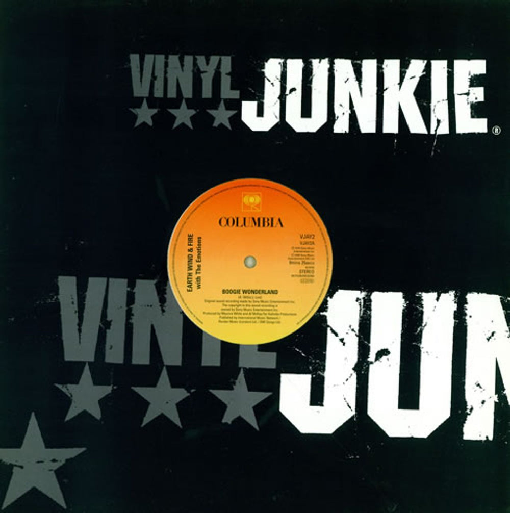 Earth Wind & Fire Boogie Wonderland/ September UK 12" vinyl single (12 inch record / Maxi-single) VJAY2