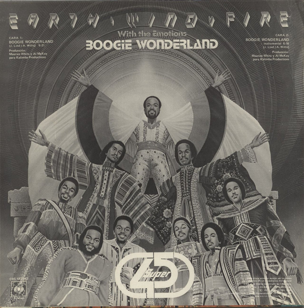 Earth Wind & Fire Boogie Wonderland (Versión Larga) Spanish 12" vinyl single (12 inch record / Maxi-single)