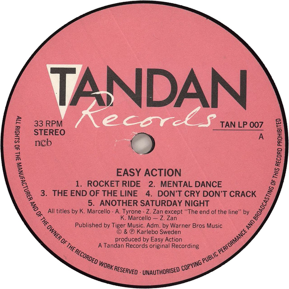 Easy Action Easy Action Swedish vinyl LP album (LP record) 1F6LPEA745469