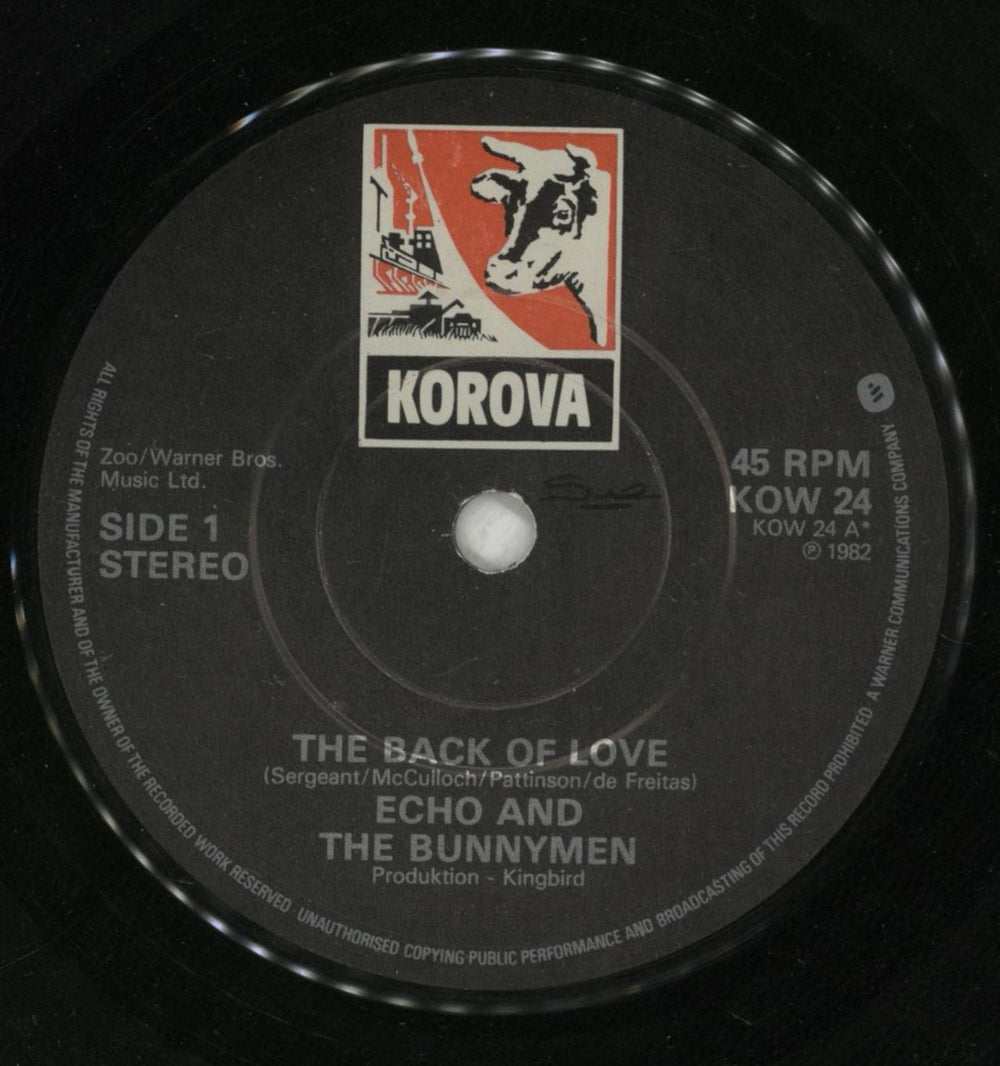 Echo & The Bunnymen The Back Of Love UK 7" vinyl single (7 inch record / 45) ECH07TH92912