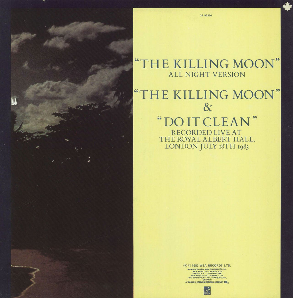 Echo & The Bunnymen The Killing Moon - All Night Version Canadian 12" vinyl single (12 inch record / Maxi-single)