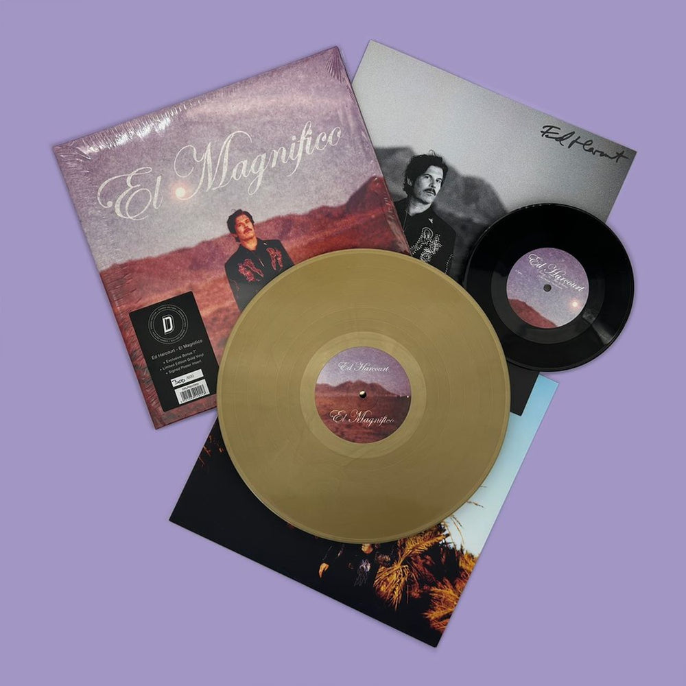 Ed Harcourt El Magnifico: Dinked Edition - Gold Vinyl + Signed Poster + Numbered - Sealed UK vinyl LP album (LP record) DRLP001