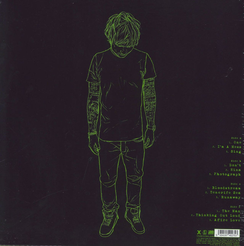 Ed Sheeran X - Crystal Clear Vinyl UK 2-LP vinyl record set (Double LP Album) 5054197402753