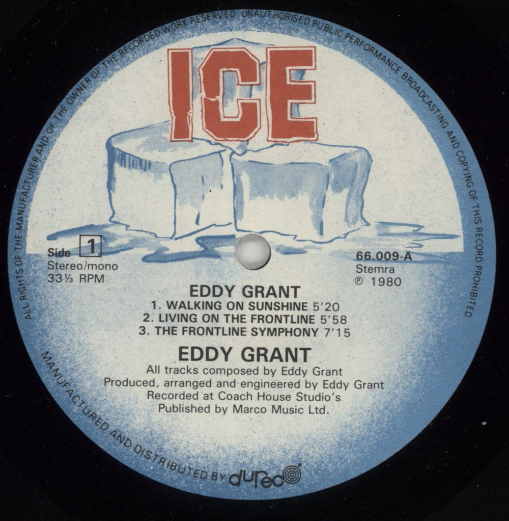 Eddy Grant Walking On Sunshine Dutch vinyl LP album (LP record) EDGLPWA863564