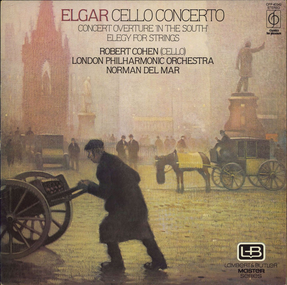 Edward Elgar Cello Concerto, Overture 'In the South' & Elegy for Strings UK vinyl LP album (LP record) CFP40342