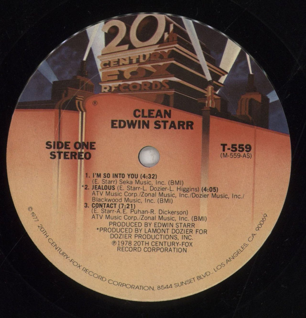 Edwin Starr Clean US vinyl LP album (LP record) EDSLPCL855014
