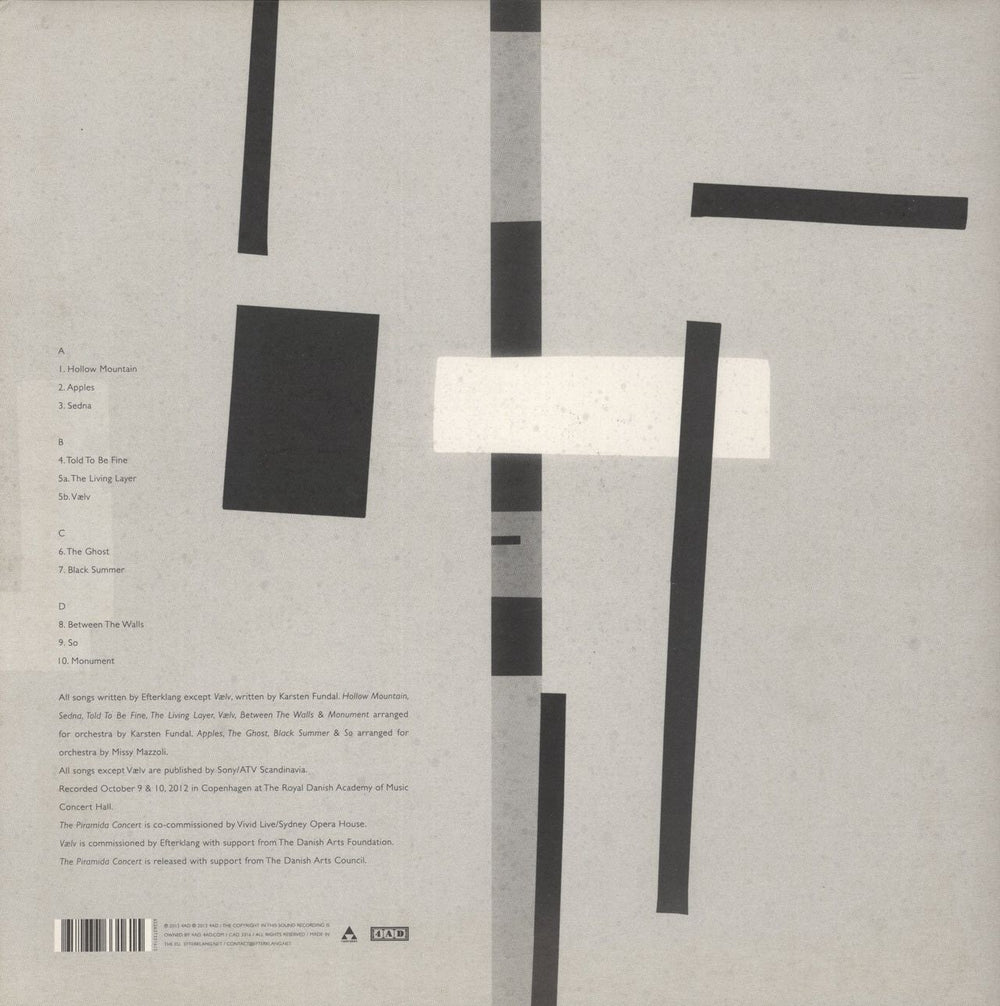 Efterklang The Piramida Concert - White Vinyl & Black Vinyl UK 2-LP vinyl record set (Double LP Album) 652637331615