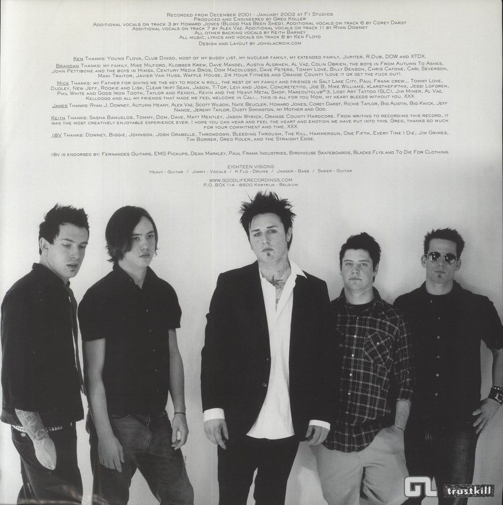 Eighteen Visions Vanity Belgian picture disc LP (vinyl picture disc album)