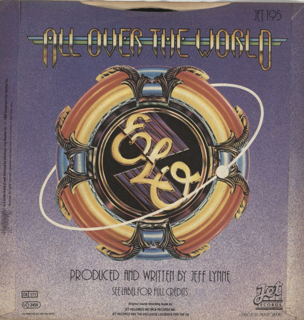 Electric Light Orchestra All Over The World + Picture Sleeve UK 7" vinyl single (7 inch record / 45)