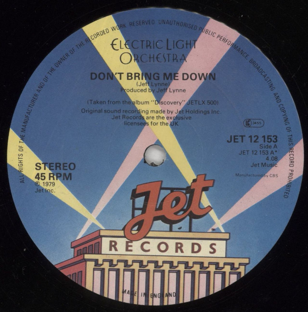 Electric Light Orchestra Don't Bring Me Down UK 12" vinyl single (12 inch record / Maxi-single) ELO12DO69946
