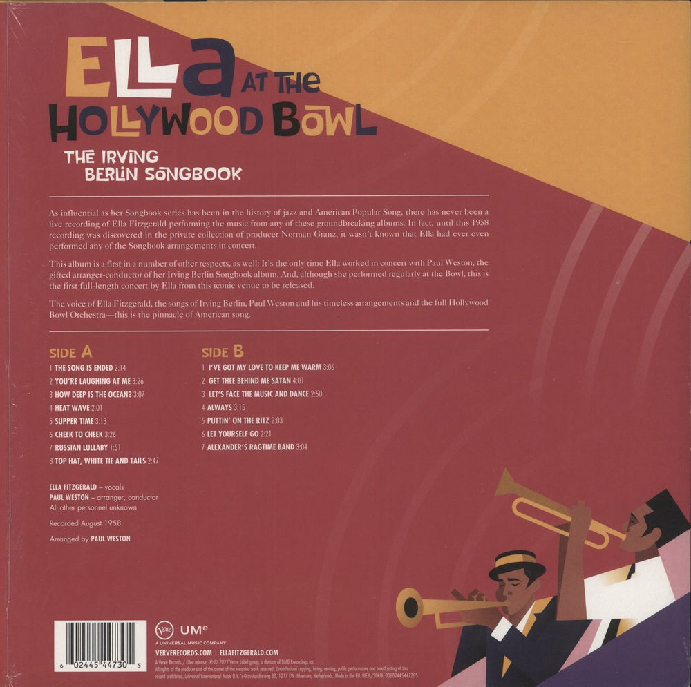 Ella Fitzgerald Ella at the Hollywood Bowl: The Irving Berlin Songbook - Opened shrink US vinyl LP album (LP record) 602445447305