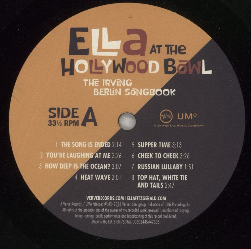 Ella Fitzgerald Ella at the Hollywood Bowl: The Irving Berlin Songbook - Opened shrink US vinyl LP album (LP record) EFZLPEL875931