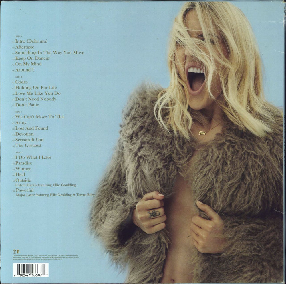 Ellie Goulding Delirium - White Vinyl - EX US 2-LP vinyl record set (Double LP Album) 602547635877