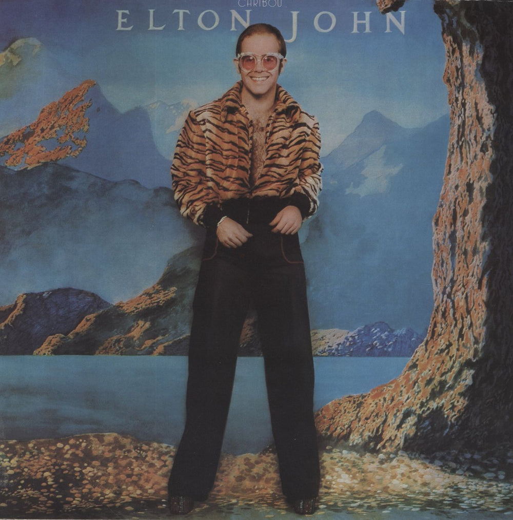Elton John Caribou - Purple Vinyl UK vinyl LP album (LP record) DJLPH439