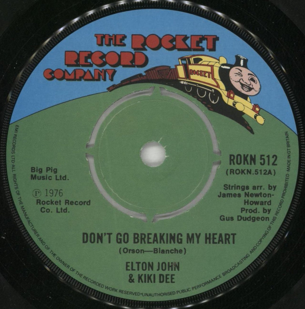 Elton John Don't Go Breaking My Heart + Sleeve UK 7" vinyl single (7 inch record / 45) JOH07DO329531