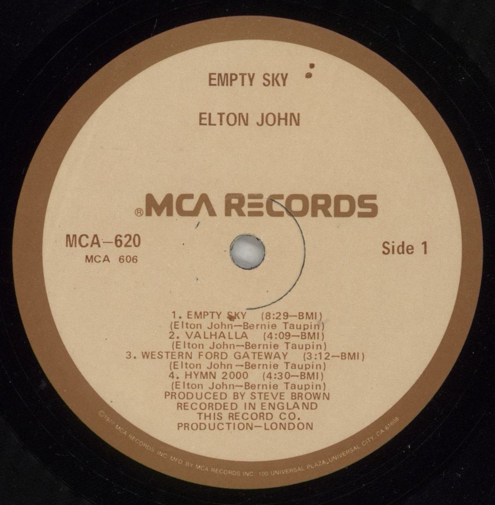 Elton John Empty Sky US vinyl LP album (LP record) JOHLPEM526867