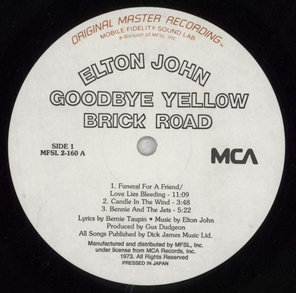 Elton John Goodbye Yellow Brick Road - Half-Speed Mastered US 2-LP vinyl record set (Double LP Album) JOH2LGO390422