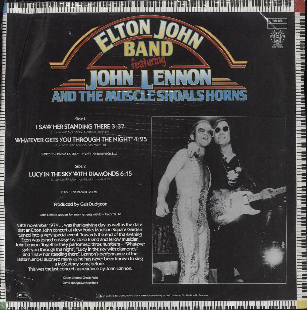 Elton John I Saw Her Standing There German 12" vinyl single (12 inch record / Maxi-single)