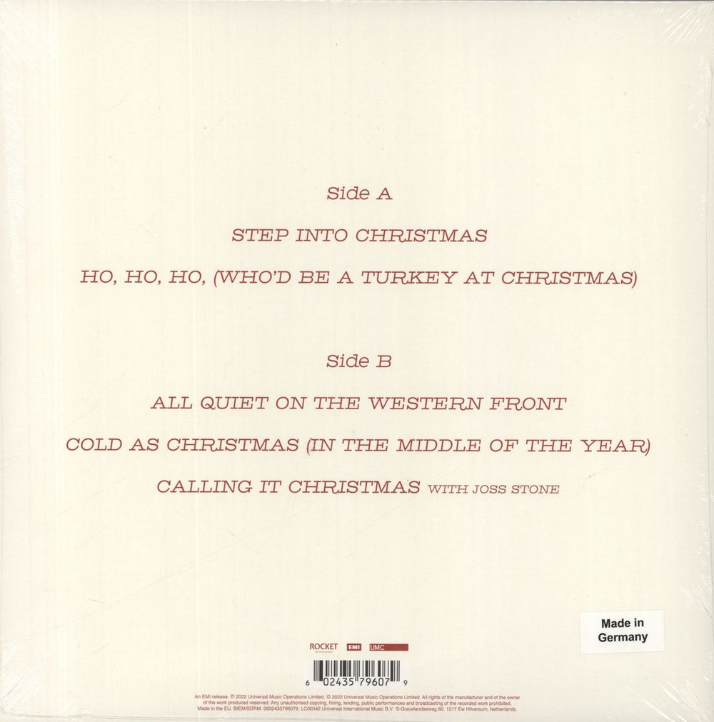 Elton John Step Into Christmas / Ho, Ho, Ho, (Who’d Be A Turkey At Christmas) - Red Vinyl UK 10" vinyl single (10 inch record) 602435796079