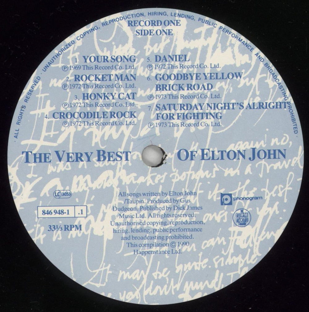 Elton John The Very Best Of Elton John UK 2-LP vinyl record set (Double LP Album) JOH2LTH133109