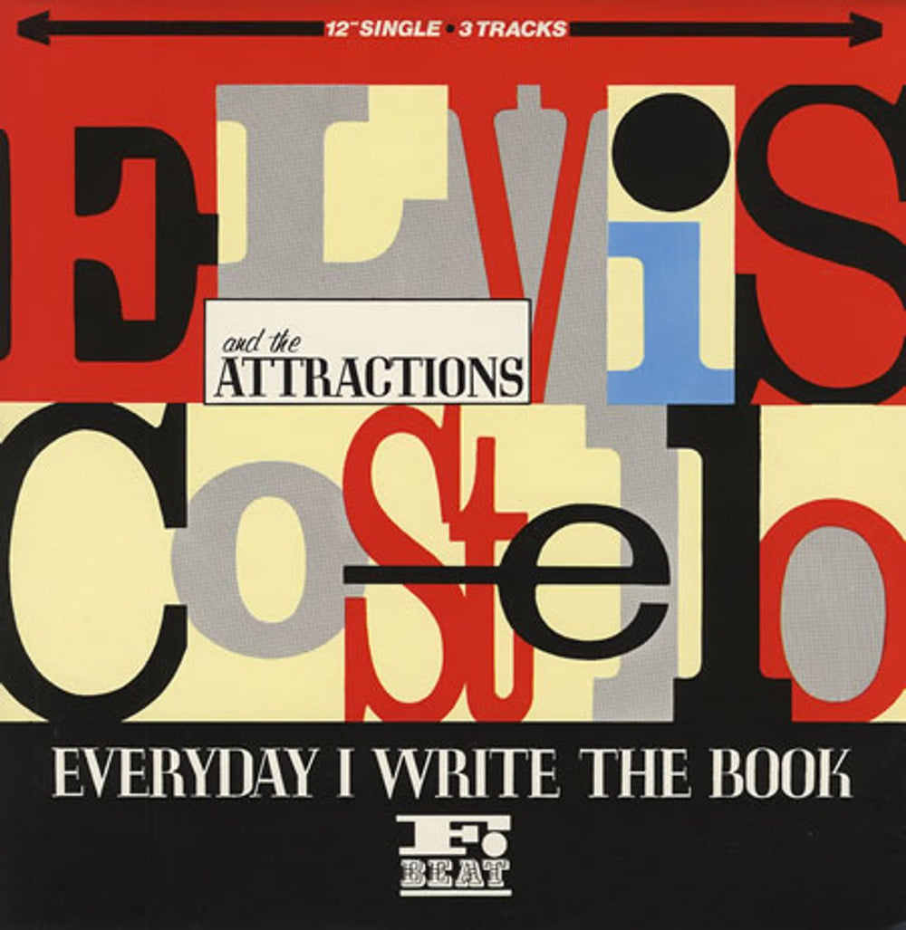 Elvis Costello Everyday I Write The Book UK 12" vinyl single (12 inch record / Maxi-single) XX32T