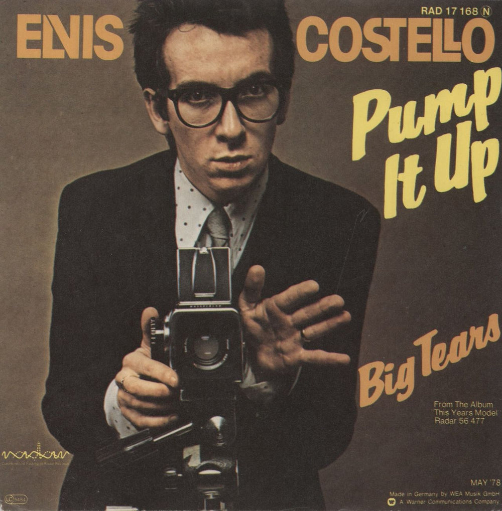 Elvis Costello Pump It Up German 7" vinyl single (7 inch record / 45) RAD17168