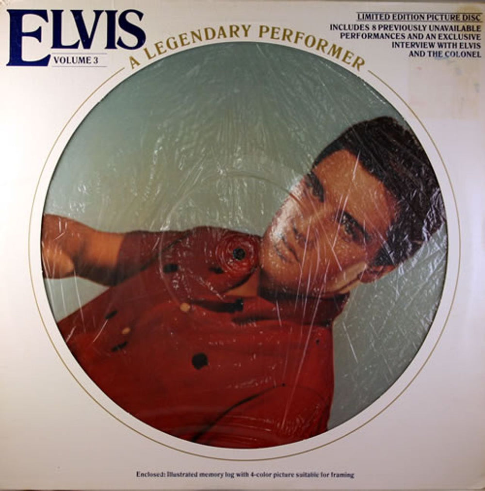 Elvis Presley A Legendary Performer Volume 3 - EX UK 12" vinyl picture disc (12 inch picture record) CPL1-3078