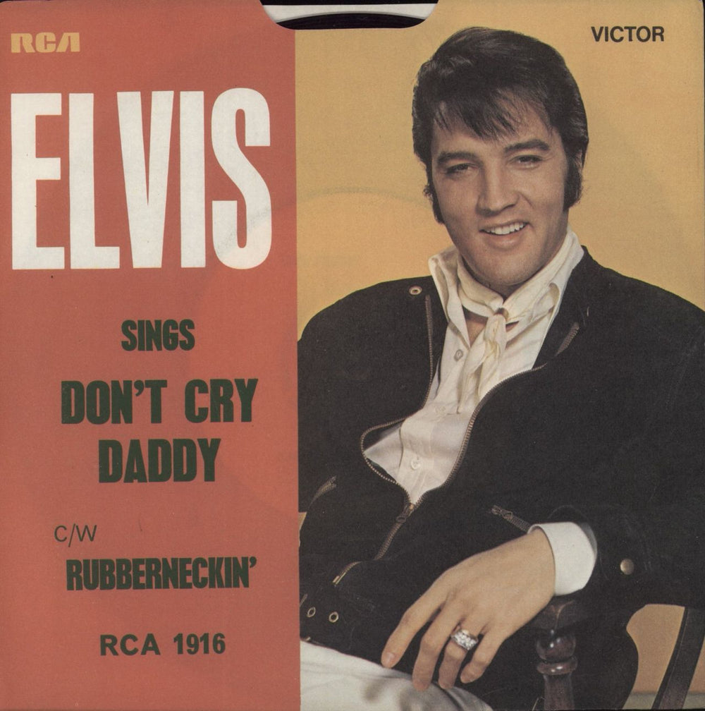 Elvis Presley Don't Cry Daddy - A Label - P/S UK 7" vinyl single (7 inch record / 45) RCA1916