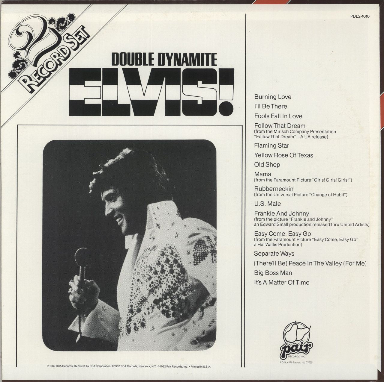 Elvis Presley Double Dynamite US 2-LP vinyl record set (Double LP Album)