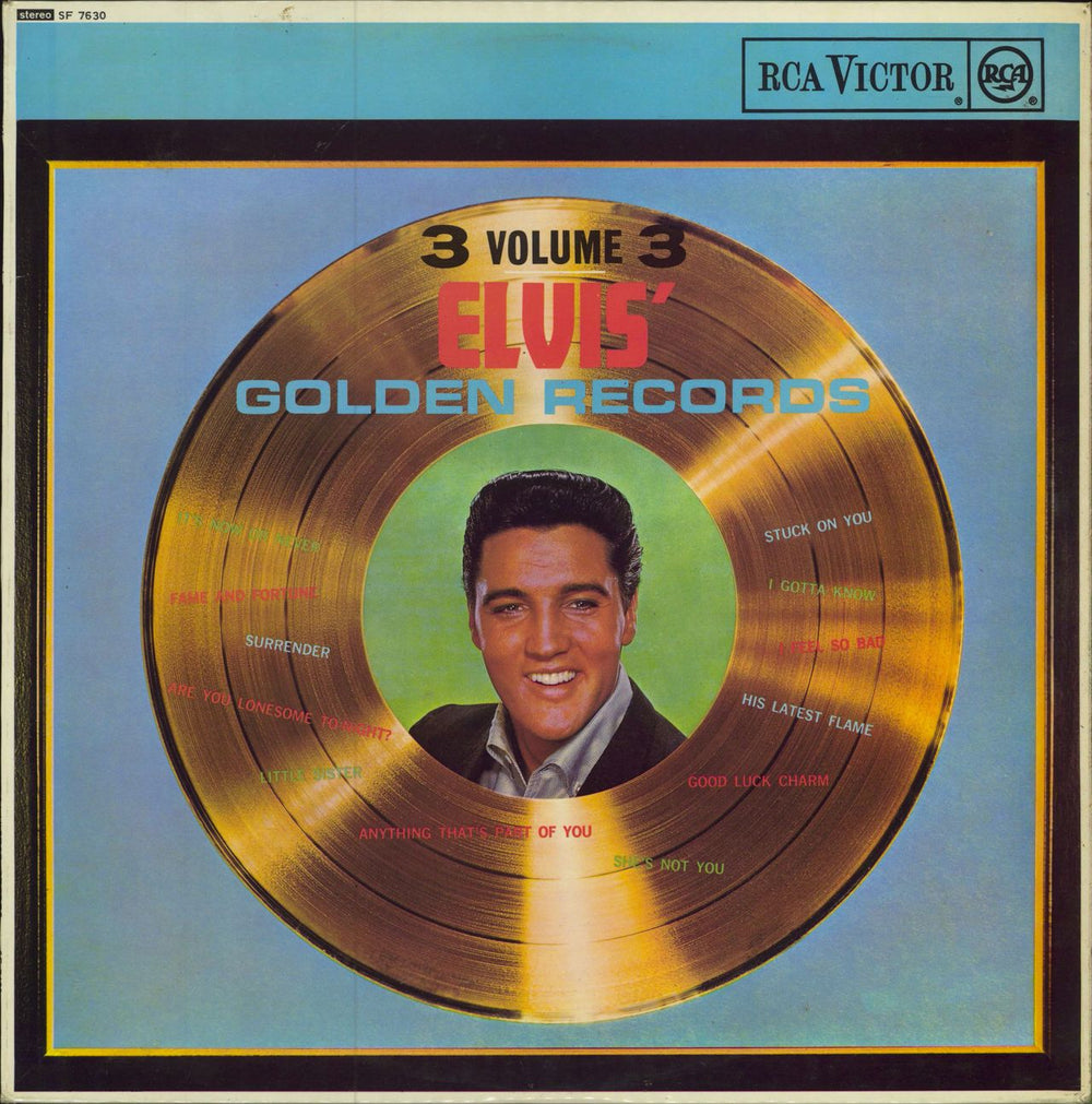 Elvis Presley Elvis Golden Records Volume 3 - 70s UK vinyl LP album (LP record) SF-7630