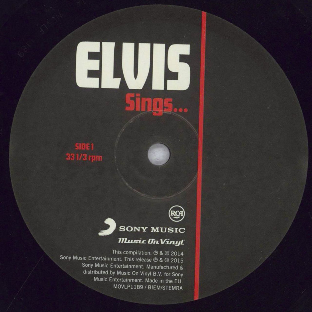 Elvis Presley Elvis Sings... - 180gm UK 2-LP vinyl record set (Double LP Album) ELV2LEL844181