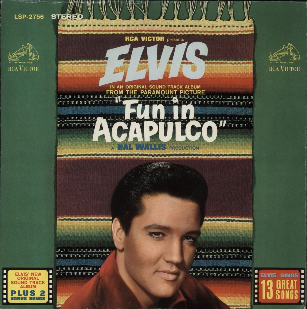 Elvis Presley Fun In Acapulco US vinyl LP album (LP record) LSP-2756