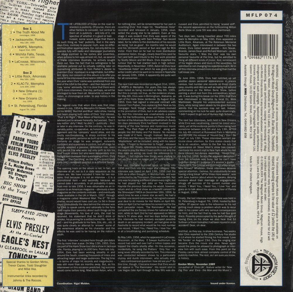 Elvis Presley The Fifties Interviews - Shrink UK vinyl LP album (LP record)