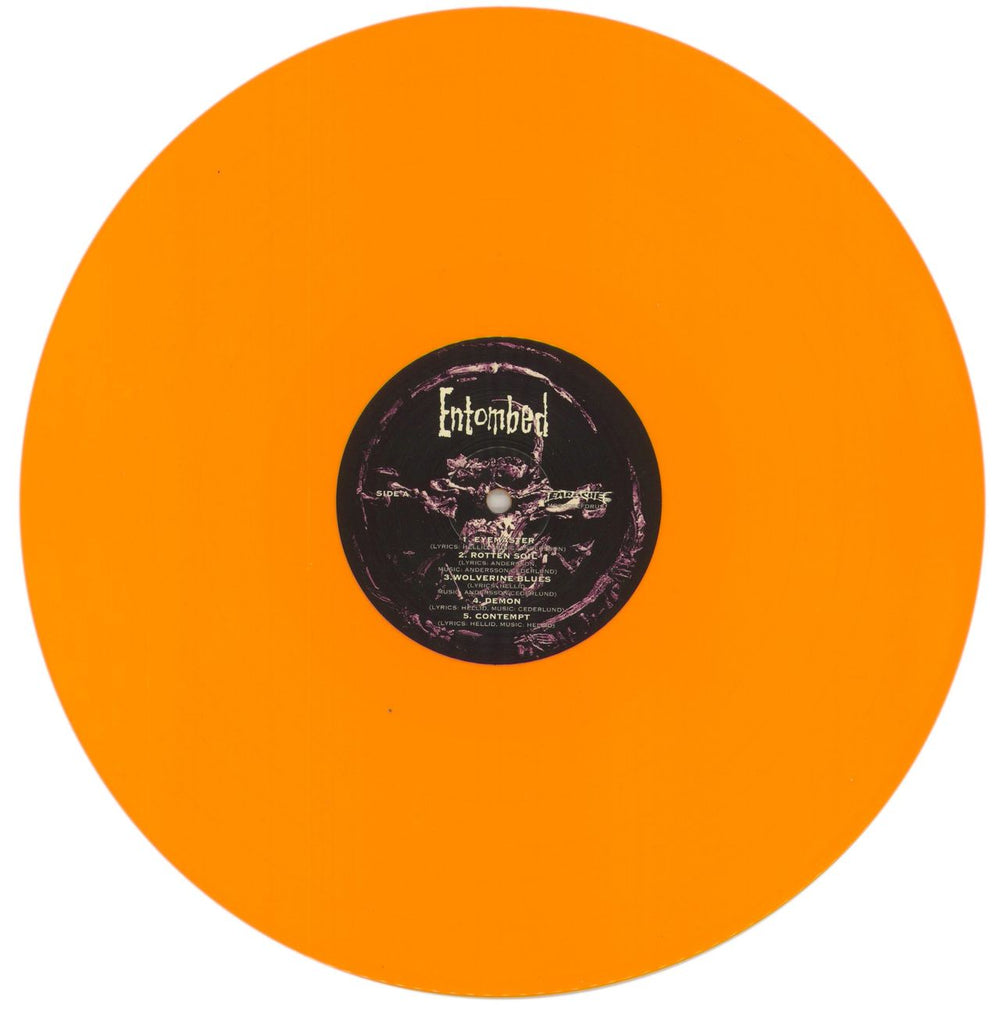 Entombed Wolverine Blues - Orange Vinyl UK vinyl LP album (LP record) ENTLPWO862204