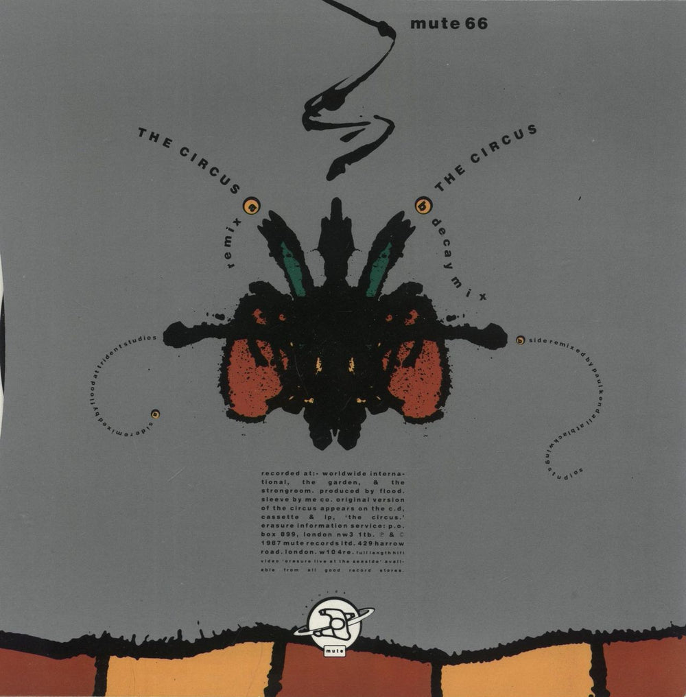 Erasure The Circus (Remix) UK 7" vinyl single (7 inch record / 45)