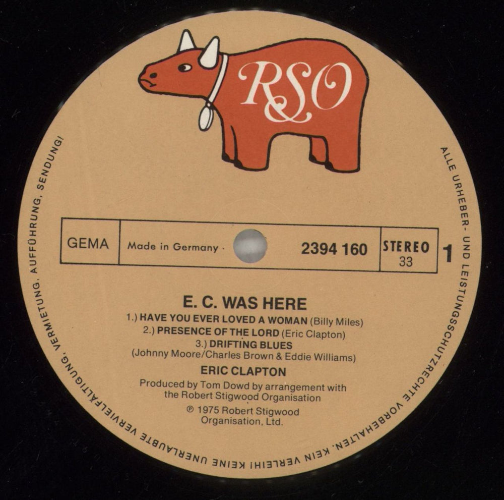 Eric Clapton E.C. Was Here German vinyl LP album (LP record) CLPLPEC611176